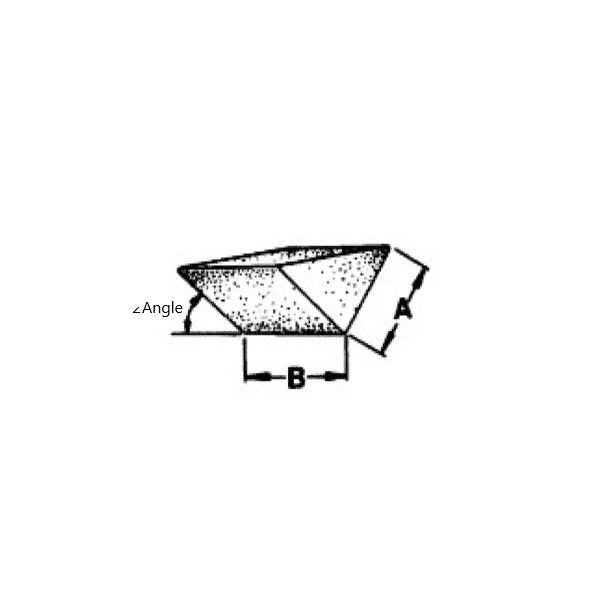 Ceramic Media – Medium Grind Angle Cut Triangle | C-ACT-22 04 C product view 2