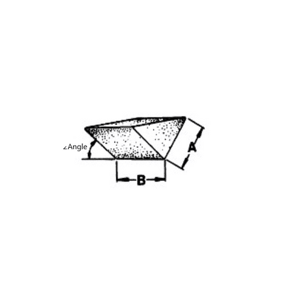 Ceramic Media – Medium Grind Angle Cut Triangle | C-ACT-22 04 C product view 2