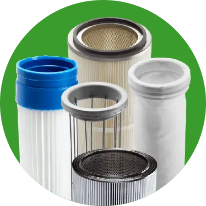 Industrial dust collector cartridge filter assortment
