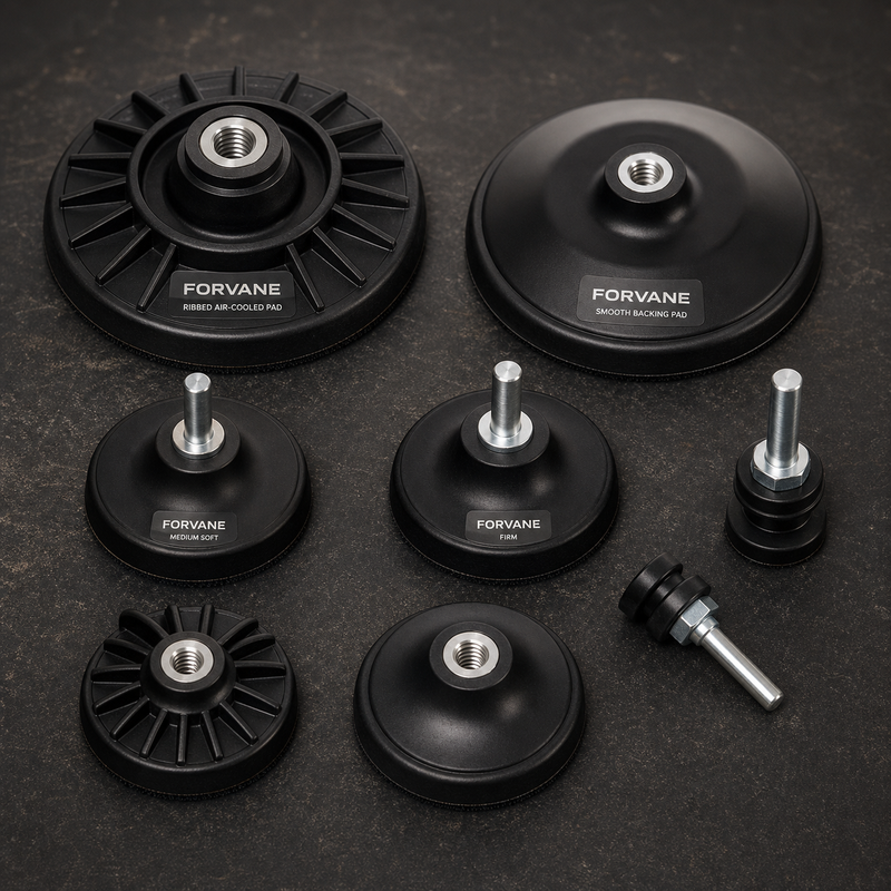 Forvane abrasive holders and backing pads