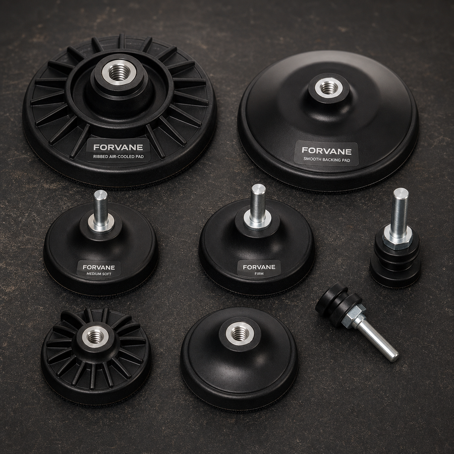 Forvane abrasive holders and backing pads