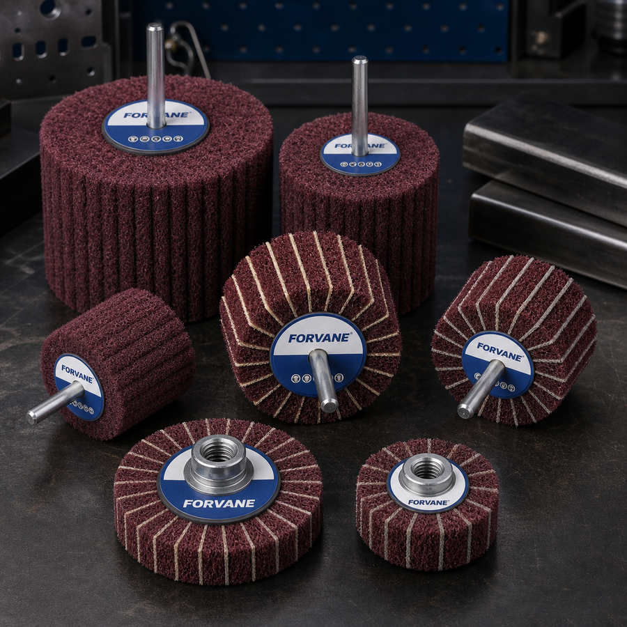 Forvane non-woven and interleaved flap wheels