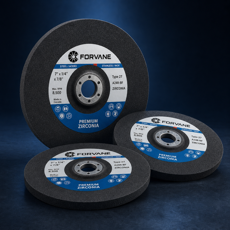 Forvane Premium Zirconia Type 27 grinding wheels
