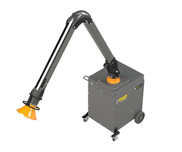 FRED Jr. Portable Fume Extractor with Nanotech MERV 15 filter and flexible capture arm