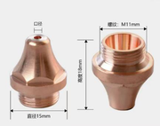3D nozzle dimensions, M11 thread, 15 mm body