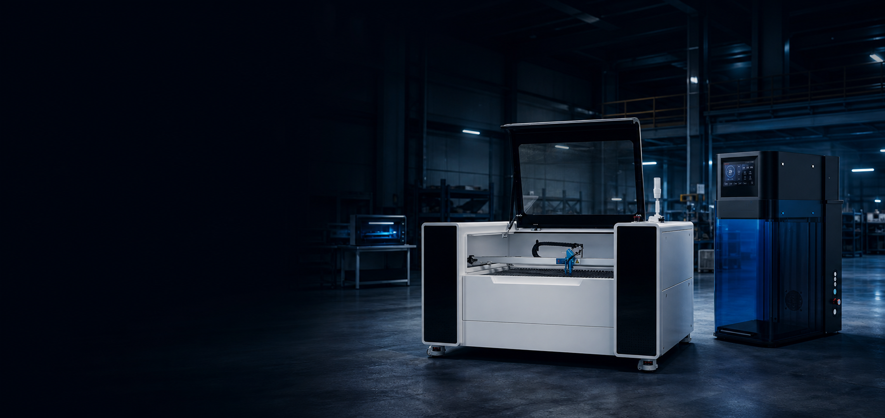 Wavlon Surge 35 CO2 laser cutter in the manufacturing facility